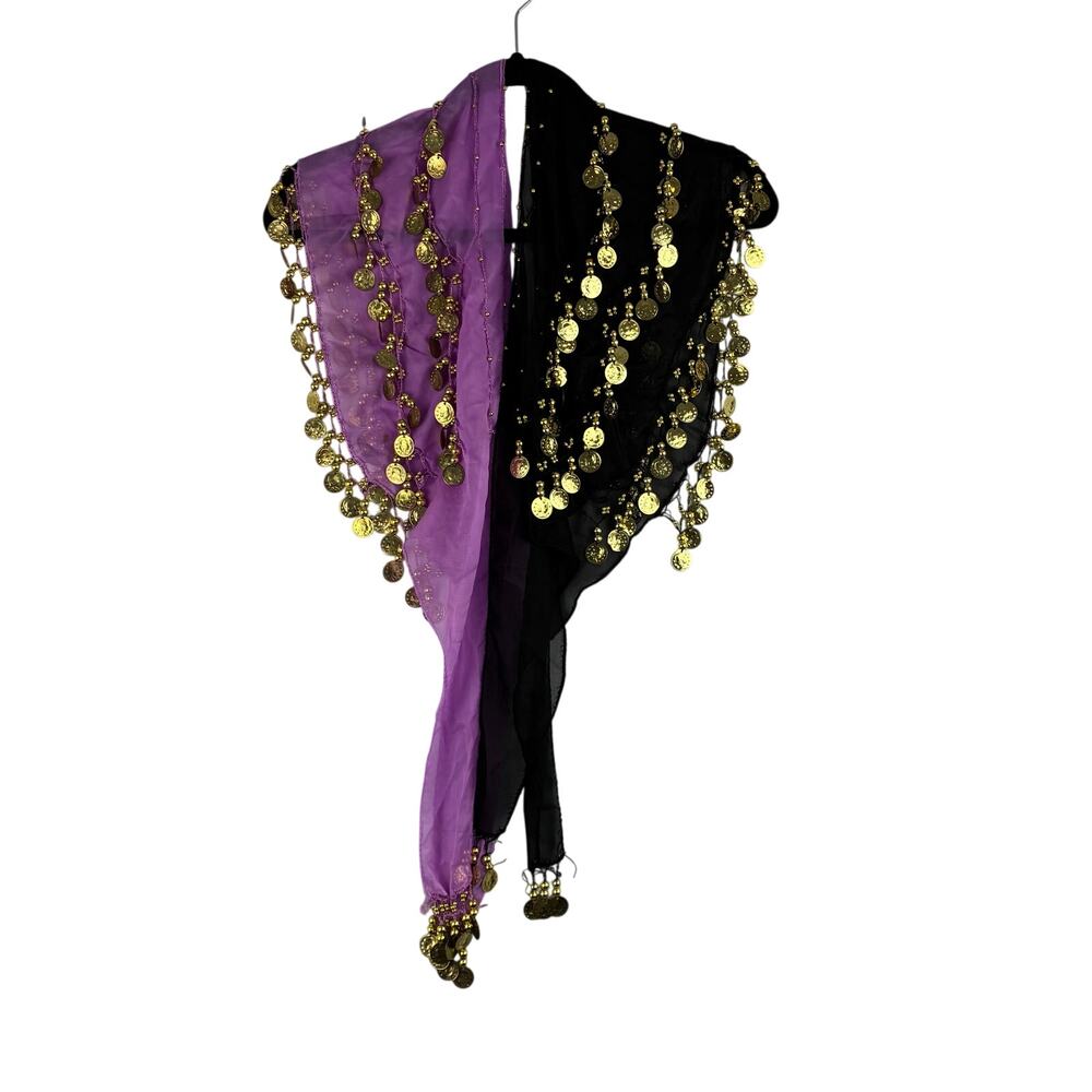 Women's Belly Dance Hip Scarf with Gold Coins Wrap Belt Costume Pirate Gypsy 50"
